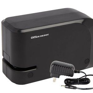 Office Depot® Brand Half-Strip Compact Electric Stapler, 5" x 2", Black Used